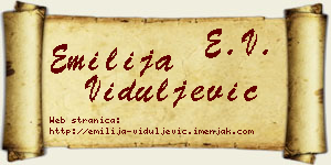 Emilija Viduljević vizit kartica